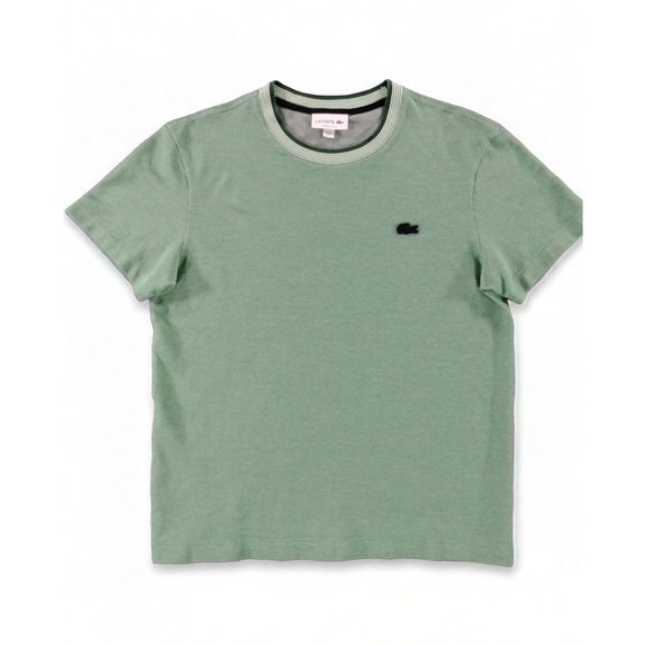 Lacoste Other - Lacoste Crew Neck Cotton T-Shirt Mens Size M Logo Embroidered Minimalist Preppy